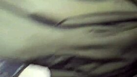 Amateur couple fucks in public parking, pussy exposed outdoors