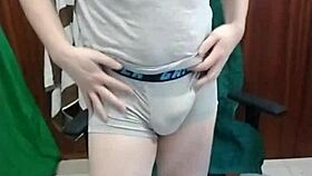 Gay Man Masturbates Using a Chair