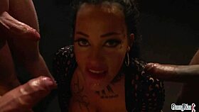 Tourist milf gets creampie gangbang in Amsterdam