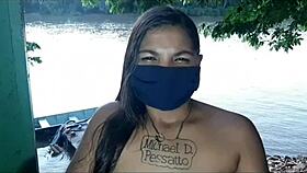 i watch tigresa getting double penetration with pantaneiro, he stares at her little ass while putting vibrator in her pussy