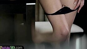 Wow, amazing Euro beauty fucked hard on her back!