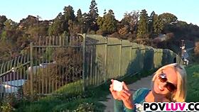 Emily Austin gets drilled after hiking