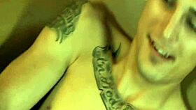 tattoo thug jerks off for a gay orgasm