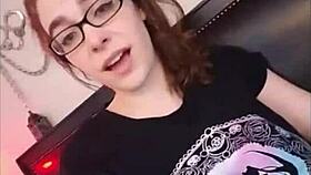 I watch cute nerd masturbate in panties during sexting