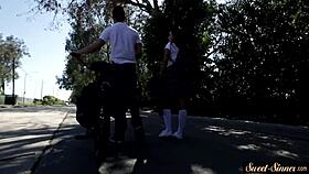 Want to watch this petite teen 18+ in a glamourous fucking and fingering scene?