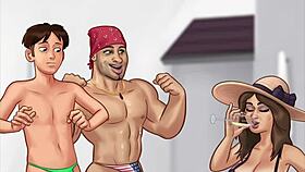 Complete gameplay: Asian whore rides big cock in Summertime Saga part 41