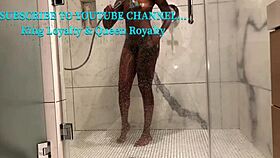 Royal b loves daddy dick and his cum, squirting from that monster cock in rough interracial action 😍💦