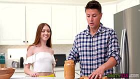 nasty stepsis myra moans while giving blowjob hint