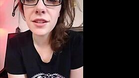 I watch cute nerd masturbate in panties during sexting