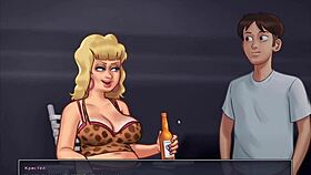 Complete gameplay: Asian whore rides big cock in Summertime Saga part 41