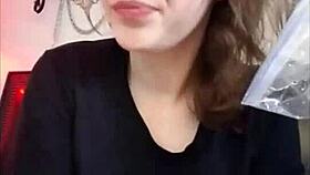 I watch cute nerd masturbate in panties during sexting