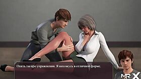 lust epidemic spreads as they caress legs in anime hentai 21