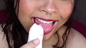 Solo Voyeur Babe Plays with Cock in Wild Cum Action