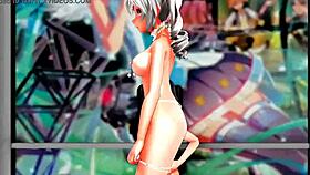 MMD character goes bananas with erotic banana play