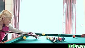 Nice titted stepdaughter gets completely naked then fucked in doggystyle with deepthroat and riding