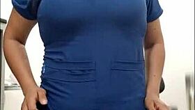 enfermera rellena de grasa sexy y caliente para tener sexo de noche hace porno casero y de dia se masturba en el trabajo enfermera sucia causa sensacion en la red porno porno real casero