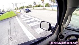 amateur teen 18+ jizzed for cash outdoors