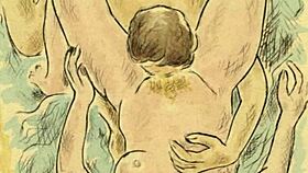 vintage erotic cartoon illustration