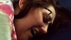 husband fingers wife's tight pussy and ass