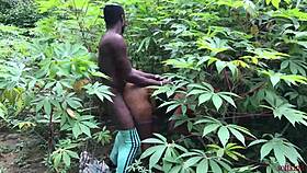 Exclamatory-Raw Softkind Slamming Stepmom from Behind in the Bush!