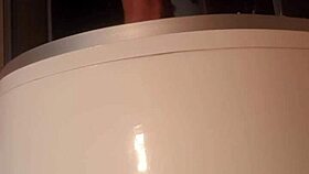 Single Person Enjoys Fetish Bathing in Shower.