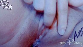 Amateur asian fingering close-up