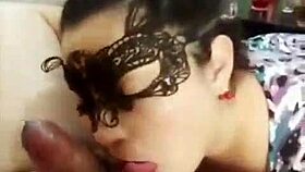 Feeling ecstatic during deepthroat blowjob with mask on, part 6.
