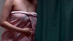 young japanese girl exposes herself during steamy shower webcam