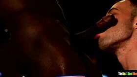 Black Hunks Bent Over for Interracial Anal Plowing, Blowjob, and Cumshot Spitting