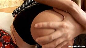 Blonde Teen's Shaved Pussy Licked And Fingered In Stockings!