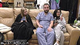 Why does Doctor Tampa blast cum on Jasmine Rose's thigh?