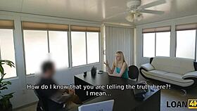 Loan4k dancer shows the bank manager how well she can move her body in the interview