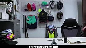 Big tits teen shoplifter gets anal fuck by police officer