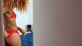 anniversary bj by ebony gf in lingerie