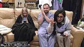 Why does Doctor Tampa blast cum on Jasmine Rose's thigh?