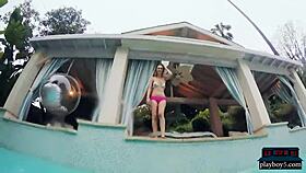 Can amateur girlfriends handle hard fucking poolside?