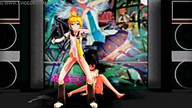 MMD character goes bananas with erotic banana play