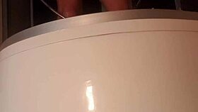 Single Person Enjoys Fetish Bathing in Shower.