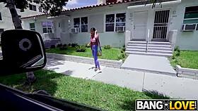 Maya Farrell, college girl, fucks hard for help in doggystyle