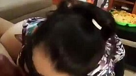 Feeling ecstatic during deepthroat blowjob with mask on, part 6.