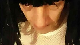 Shy amateur swallows cumshot in bisexual ass to mouth scene