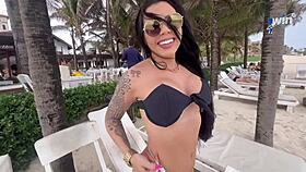 Drilled a Hot Brazilian Brunette I Met at Fortaleza Beach