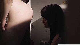 the hot brunette gets fucked doggystyle by her stepdad after a blowjob