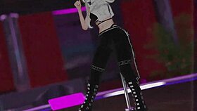 Vrchat user performs pole dancing moves