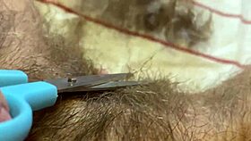 Mijn lange kut haar super dichtbij trimmen voor jou