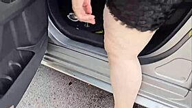 Bbw milf flaunts big ass, gets fingered and sucks salesman cock in pov