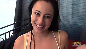 Are these two horny brunettes experimenting with toys in their room?