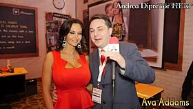 ava addams seductively plays with her boobs for andrea dipre