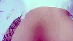 Young 18+ girl coaxed home for quickie pussy riding and handjob on monster cock.