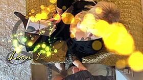 Wow! Watch This Hot Blonde Petite 18+ Wife Tease a Big Cock with Handjob in Nightie and Black Stockings at Home!